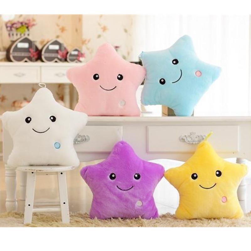 Dạ Quang Gối Ngôi Sao Đệm Nhiều Màu Sắc Phát Sáng Gối Sang Trọng Búp Bê Led Quà Tặng Đồ Chơi Cho Bé Gái Trẻ Em Giáng Sinh Sang Trọng Sáng Đồ Chơi hot