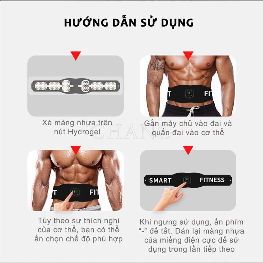 Đai Thể Thao Thông Minh, Miếng Dán Cơ Bụng Tác Động Tăng Cơ Giảm Mỡ Bụng Giúp Eo Thon Gọn