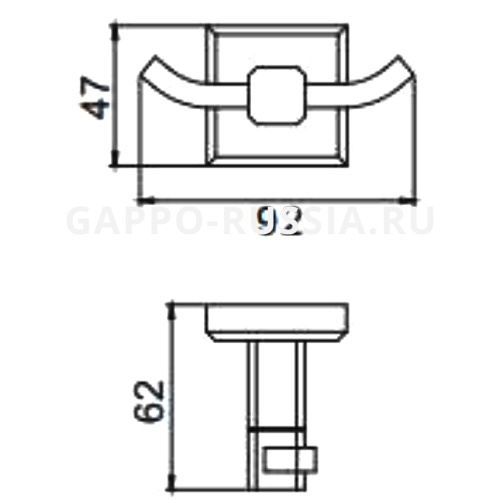 BỘ PHỤ KIỆN NHÀ TẮM 4 MÓN NHẬP KHẨU NGA GAPPO 38 CAO CẤP