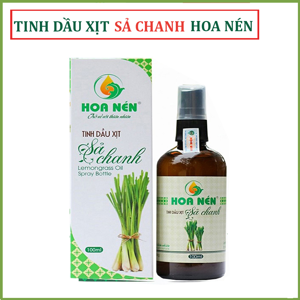 TINH DẦU XỊT SẢ CHANH HOA NÉN 100ML - XỊT ĐUỔI MUỖI AN TOÀN CHO BÉ