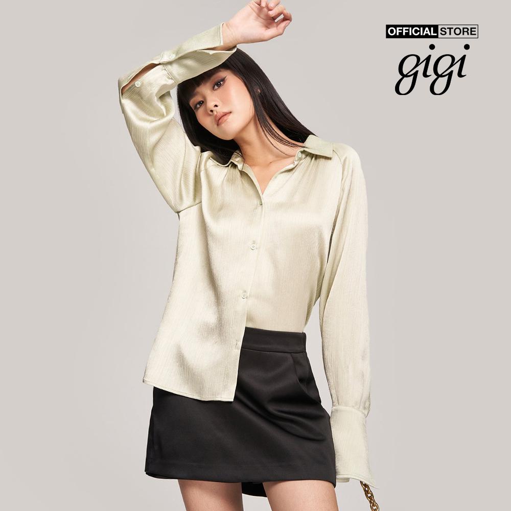 GIGI - Áo sơ mi nữ tay dài cổ bẻ phom suông hiện đại G1107T222274-21