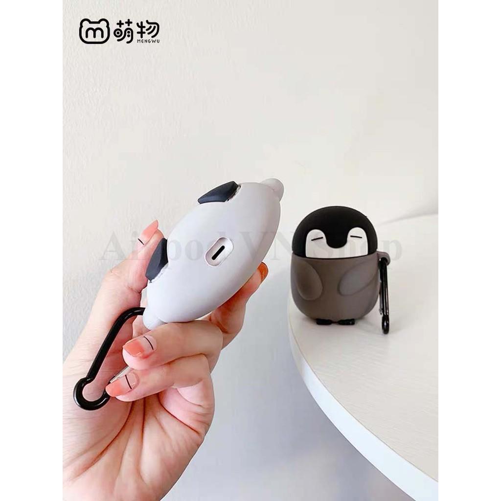 Bao Case Ốp dành cho Airpods 1-2, Airpods Pro chim cách cụt silicon 3D cao cấp