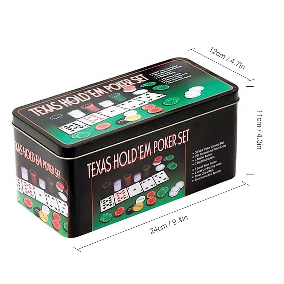 Bộ Phỉnh Poker 200 Chips xì dách có số thảm Blackjack - Home and Garden