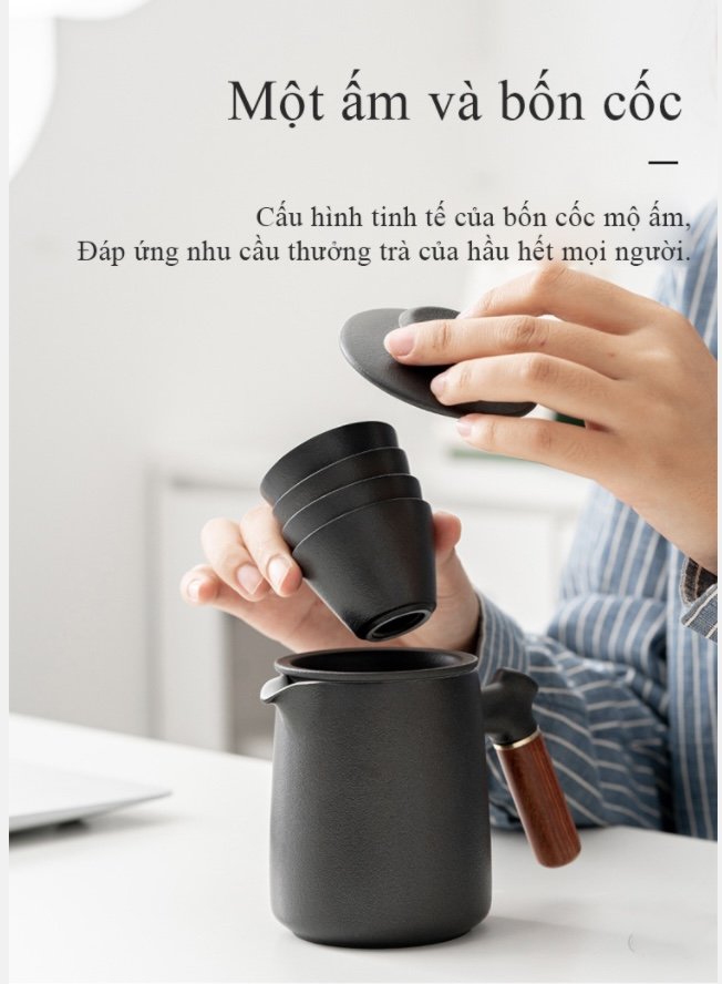 Bộ ấm trà tách nước Quick-off Cup