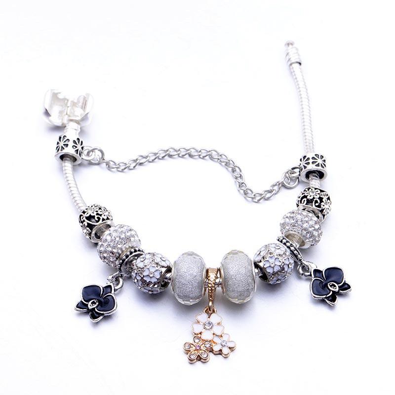 Vòng tay nữ charm, lắc tay nữ charm tinh tế, thanh lịch- Vòng tay bạc nữ 925, lắc tay nữ bạc Ý