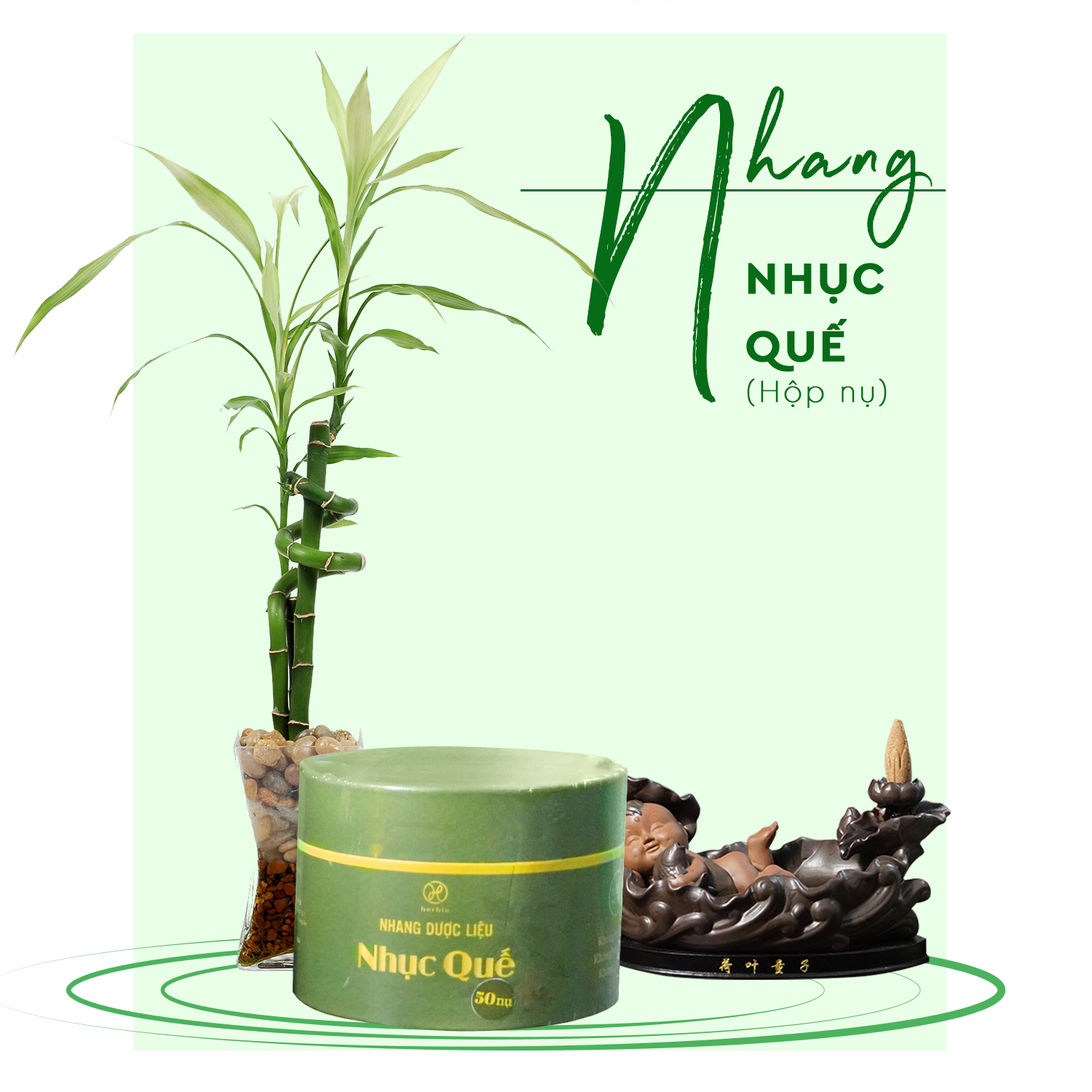 Nhang Nụ dược liệu thiên nhiên HERBIO - nhang sạch ít khói, mùi hương độc đáo, thơm nhè nhẹ tự nhiên giúp kháng khuẩn, giải độc không khí, an thần, giúp đuổi muỗi, côn trùng - An toàn dùng trong gia đình có trẻ em