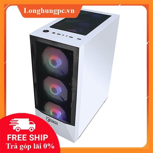 Vỏ Case JETEK SQUID R3 WHITE 3 FAN RGB (Mid Tower/Màu Trắng)