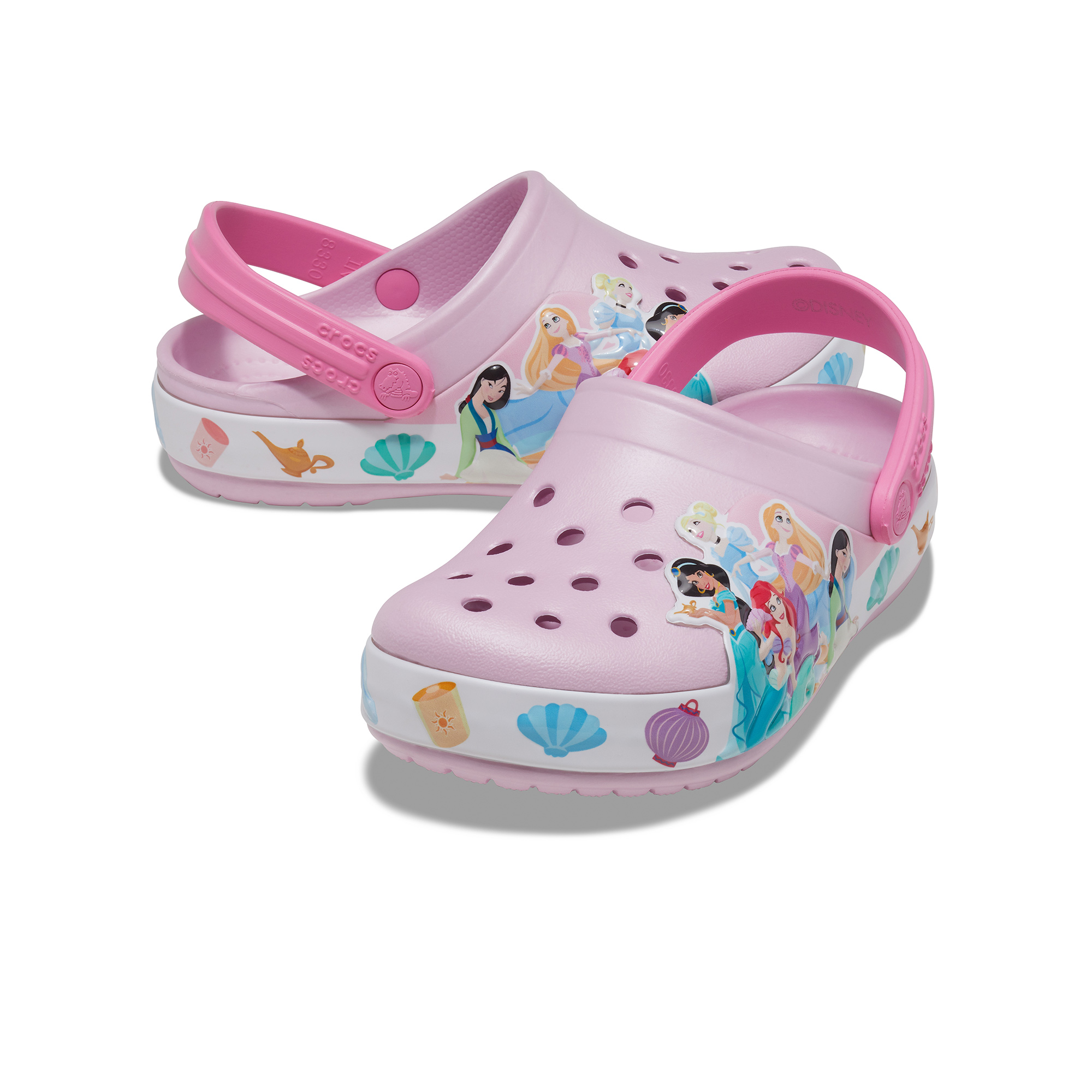 Giày lười clog trẻ em Crocs Disney Princess Lights Ballerina Pink - 207076 - 6GD