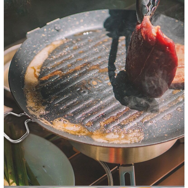 Dụng cụ nấu ăn dã ngoại chảo bếp nướng cắm trại Firemaple BBQ chống dính gọn nhẹ tiện lợi dễ vệ sinh A301