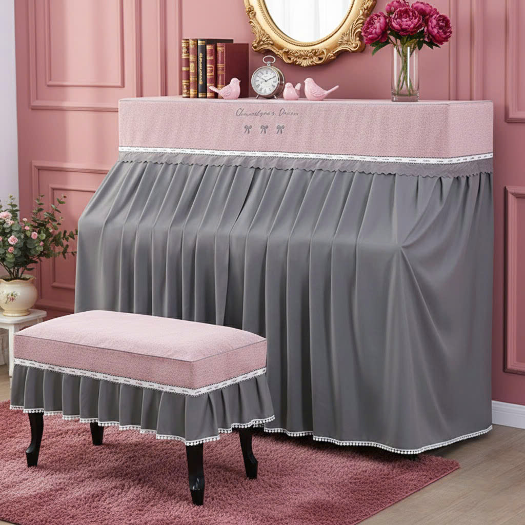Khăn phủ đàn piano phong cách Hàn quốc hiện đại sang trọng phủ kín toàn bộ đàn chống bụi chống xước - Hàng chính hãng