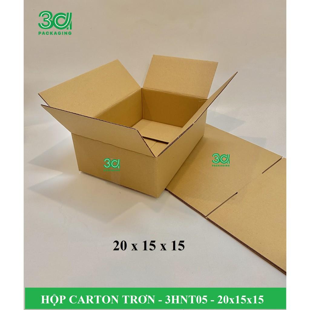 BỘ 50 HỘP CARTON TRƠN NẮP THƯỜNG 20x15x15 - 3HNT0502