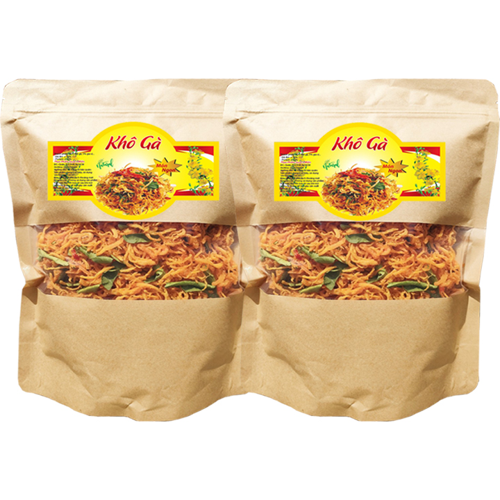 1 KG KHÔ GÀ LÁ CHANH LOẠI CAO CẤP TLP - 2 TÚI ZIP 500G