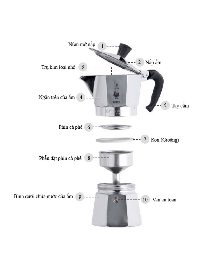 Bình Pha Cà Phê Bialetti Moka 3 Cup 990001162