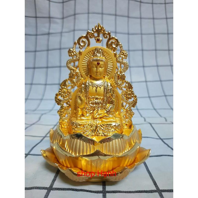 Tượng Phật Quan Âm 2 mặt nhỏ xi vàng
