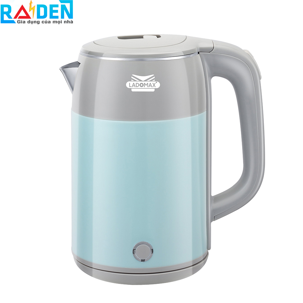 Ấm đun siêu tốc 2 lớp Ladomax HA-883 dung tích 2.5L, lòng ấm inox 304 không hoen rỉ - Hàng chính hãng