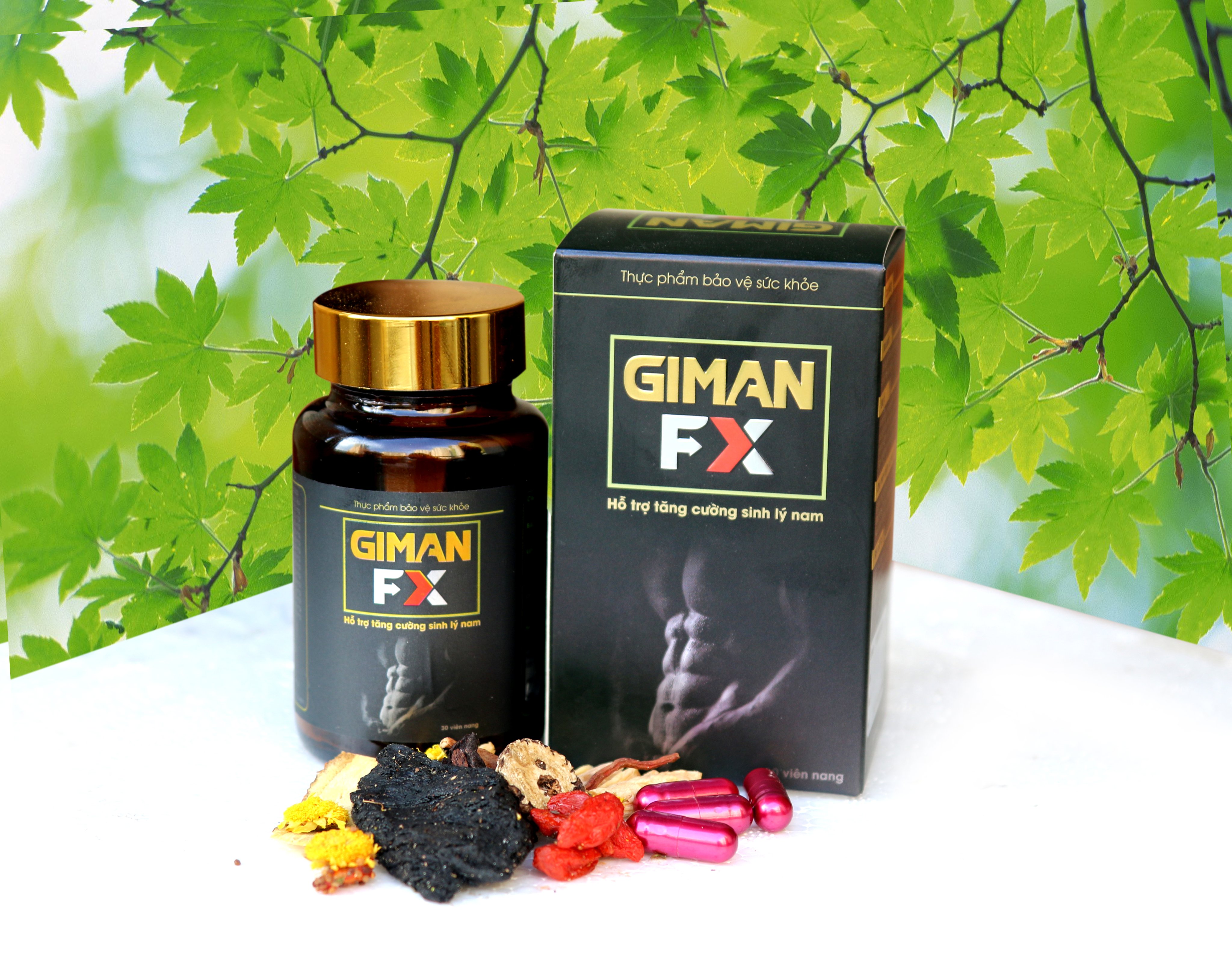 GIMAN FX - cải thiện sinh lý nam giới, làm chậm mãn dục, bổ thận, sinh tinh - Hộp 30 viên nang