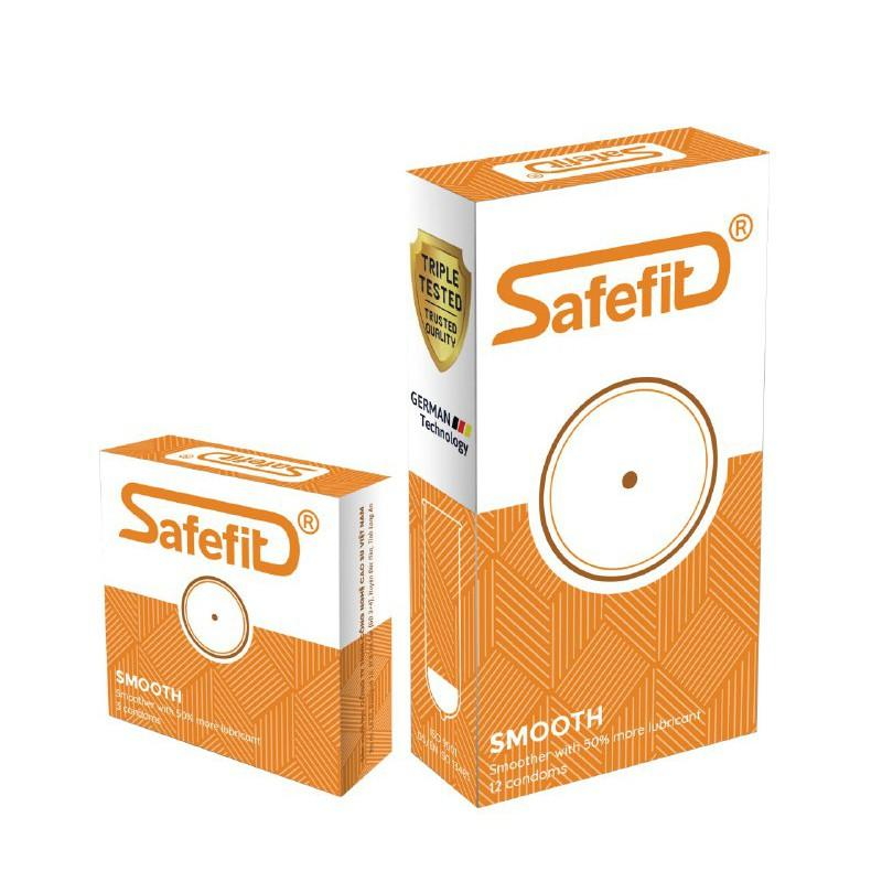 Bao cao su Safefit Smooth hộp 12 cái tặng hộp 3 cái