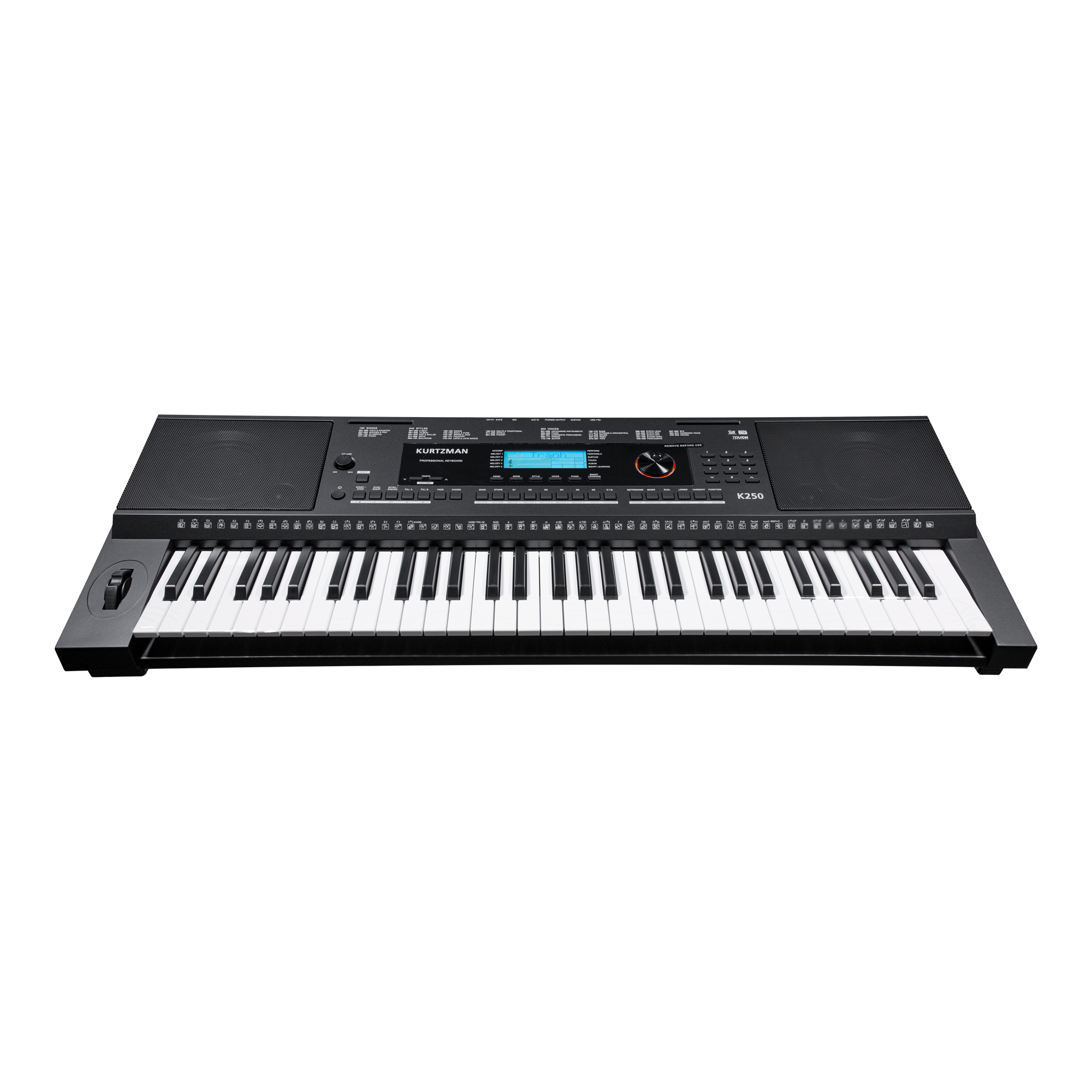 Đàn Organ điện tử/ Portable Keyboard - Kzm Kurtzman K250 - Perfect for Learning & Performing - Màu đen (BL) - Hàng chính hãng