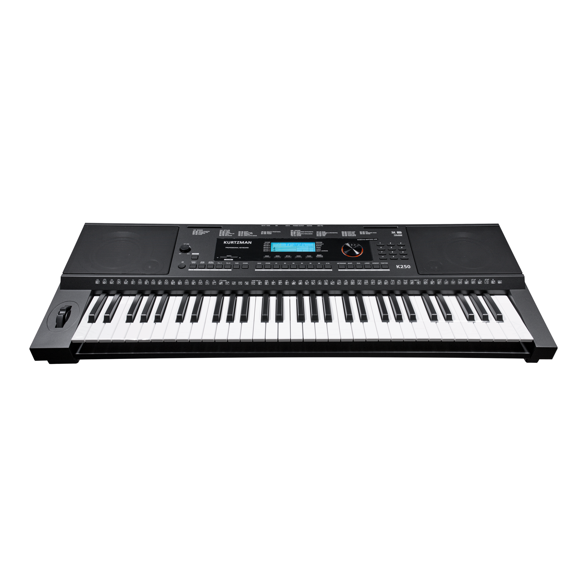Đàn Organ điện tử/ Portable Keyboard - Kzm Kurtzman K250 - Perfect for Learning & Performing - Màu đen - Hàng chính hãng