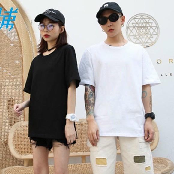 Áo thun nam nữ unisex tay lỡ trơn chất thun co giãn 4 chiều