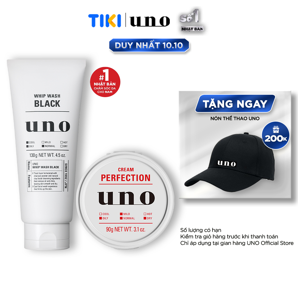 Bộ đôi làm sạch dưỡng da Kiểm soát nhờn tối ưu UNO