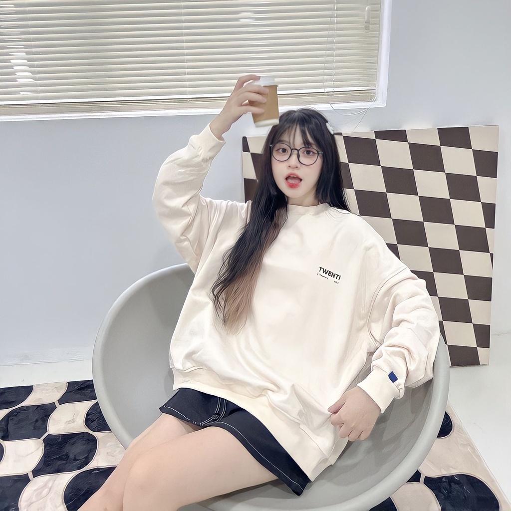 Áo Sweater Nỉ Unisex TWENTI In Chữ