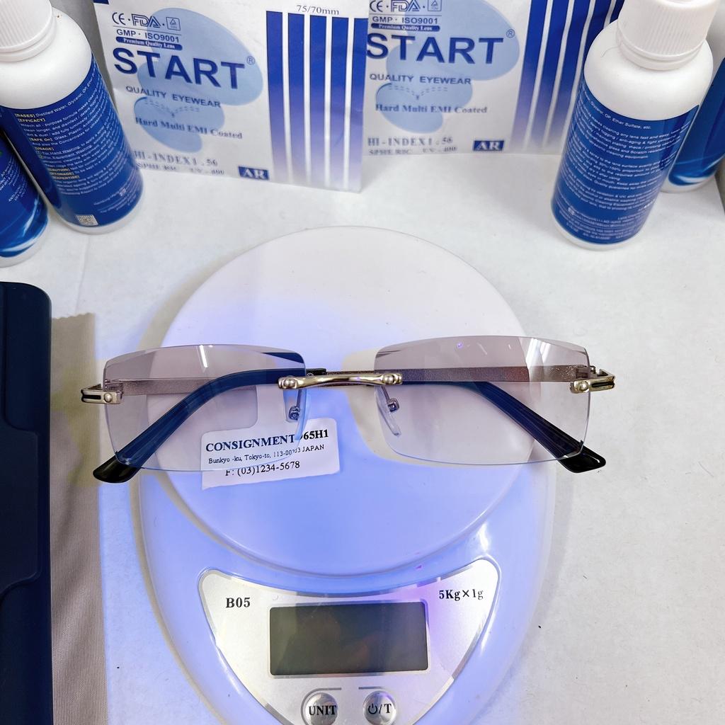 Kính lão thị viễn thị không vành cao cấp chống UV antiBLUE KV4NUNIQUI cao cấp chống mỏi giả kính mát