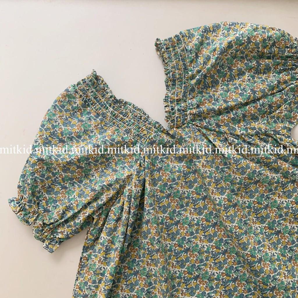 Áo váy cho bé gáiCÓ SẴN, Áo váy cổ chun PHONG CÁCH cho bé gái