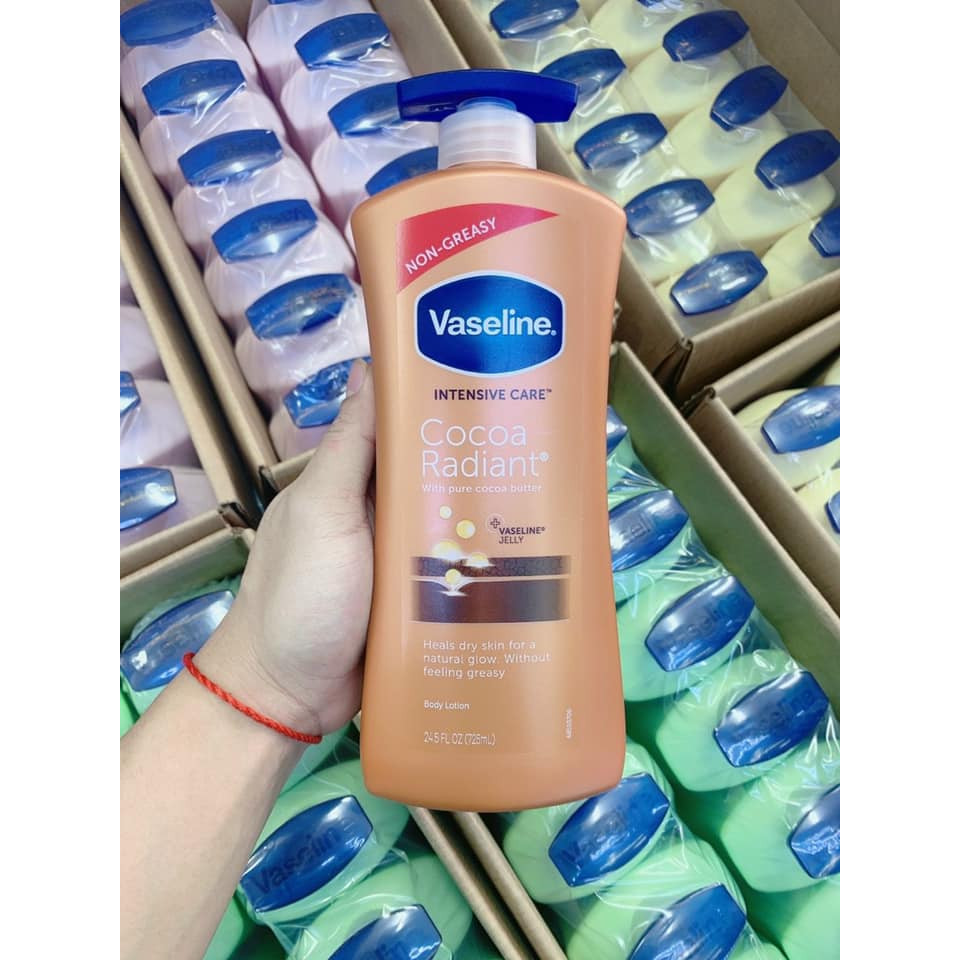 Sữa Dưỡng Thể Vaseline Total Moisture Cocoa Radiant 725ml mẫu mới