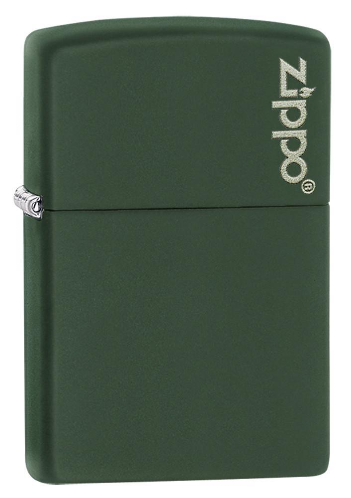 Bật Lửa Classic Green Matte Zippo Logo 221ZL