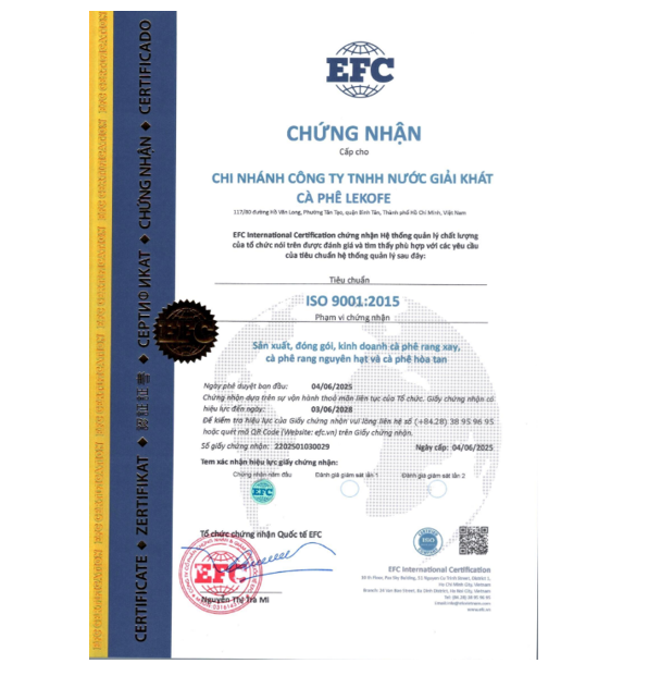 Cà phê sữa hòa tan 3in1 Lekofe 100% cà phê nguyên chất đậm vị cà phê thơm vị sữa Hộp 16 gói 288g