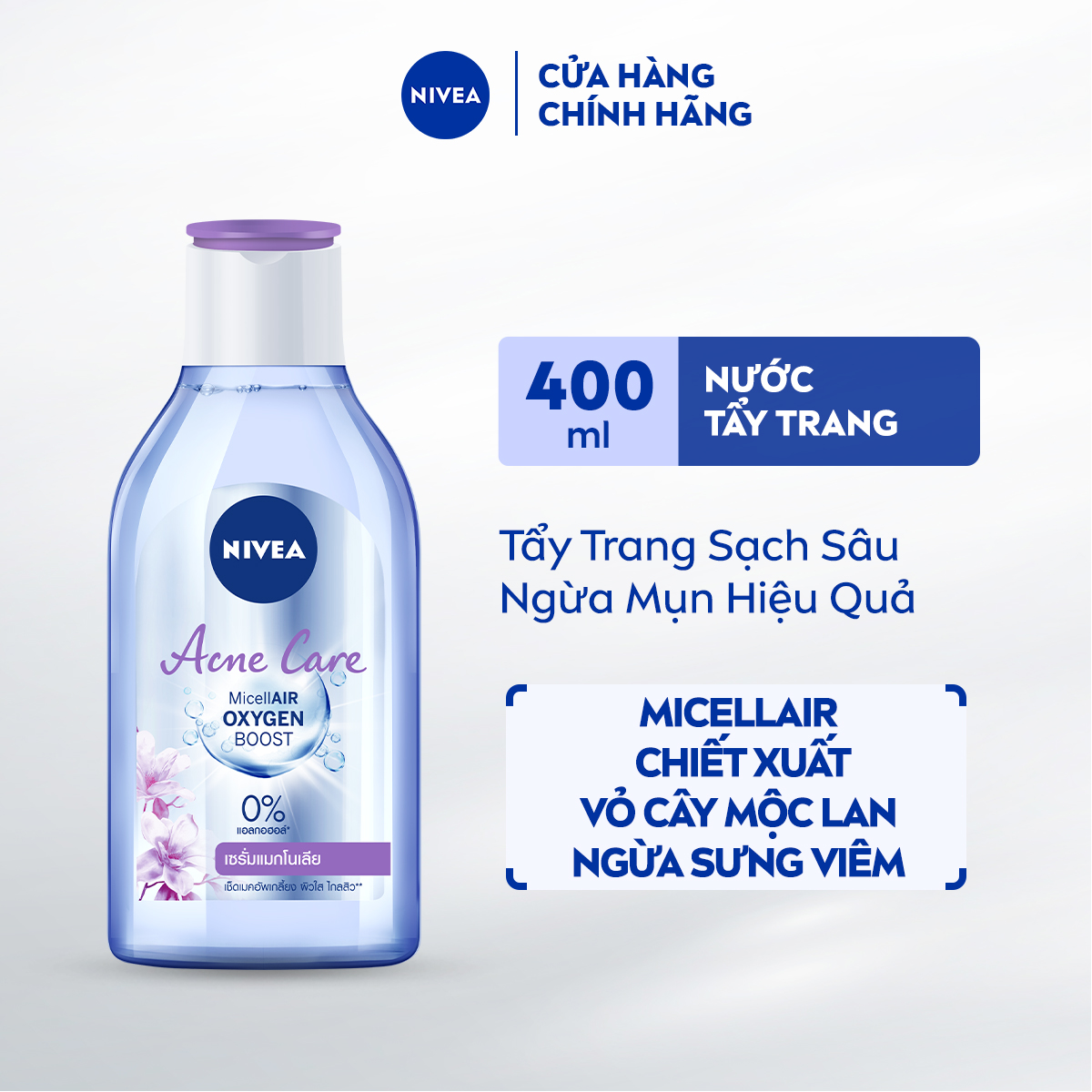 Bộ 2 Nước Tẩy Trang NIVEA Acne Care Cho Da Mụn Sạch Sâu Ngừa Mụn (400 ml) - 80116