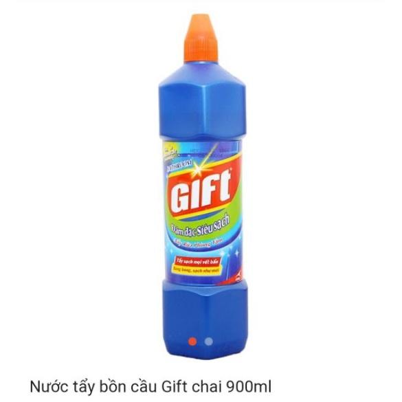 Nước Tẩy Bồn Cầu Gift Nhà Vệ Sinh Toilet Nhà Tắm Đậm Đặc Siêu Sạch 900ml