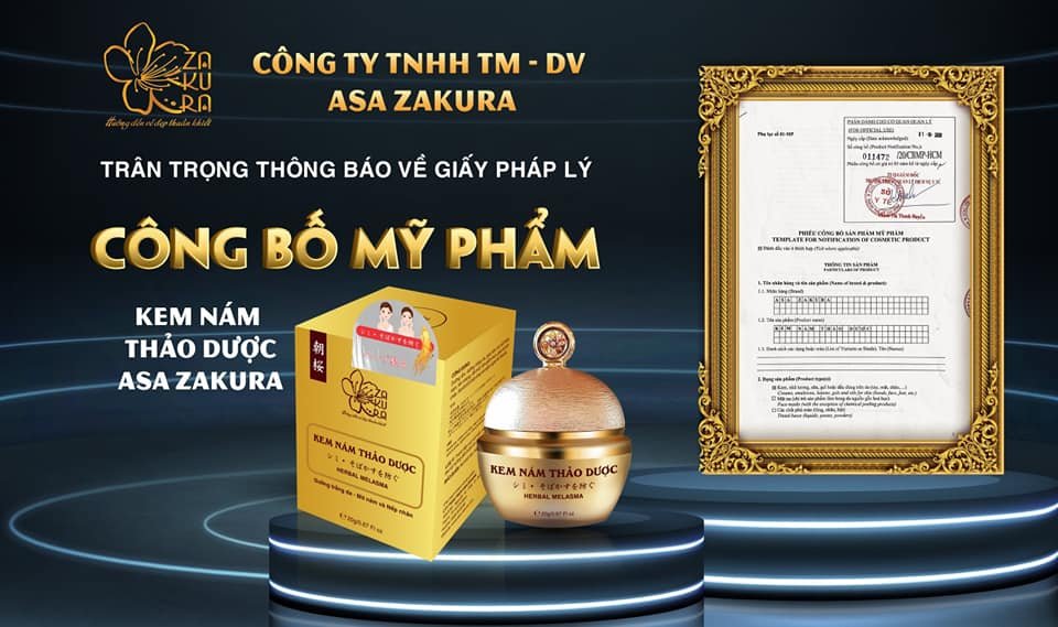 KEM NÁM THẢO DƯỢC ASA ZAKURA