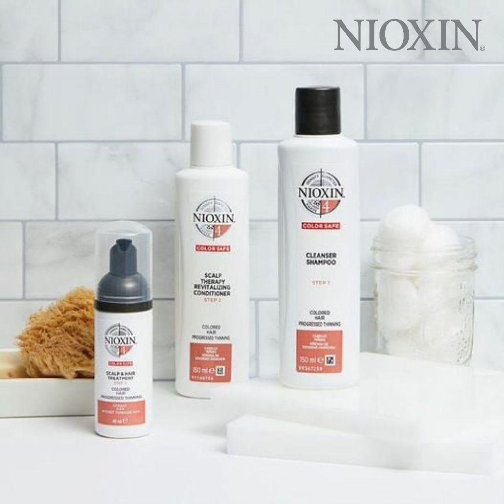 Bộ Chăm Sóc Tóc Nioxin 4 Dành Cho Tóc Nhuộm, Thưa Mỏng Và Rụng Nhiều Colored Treated Hair With Progressed Thinning