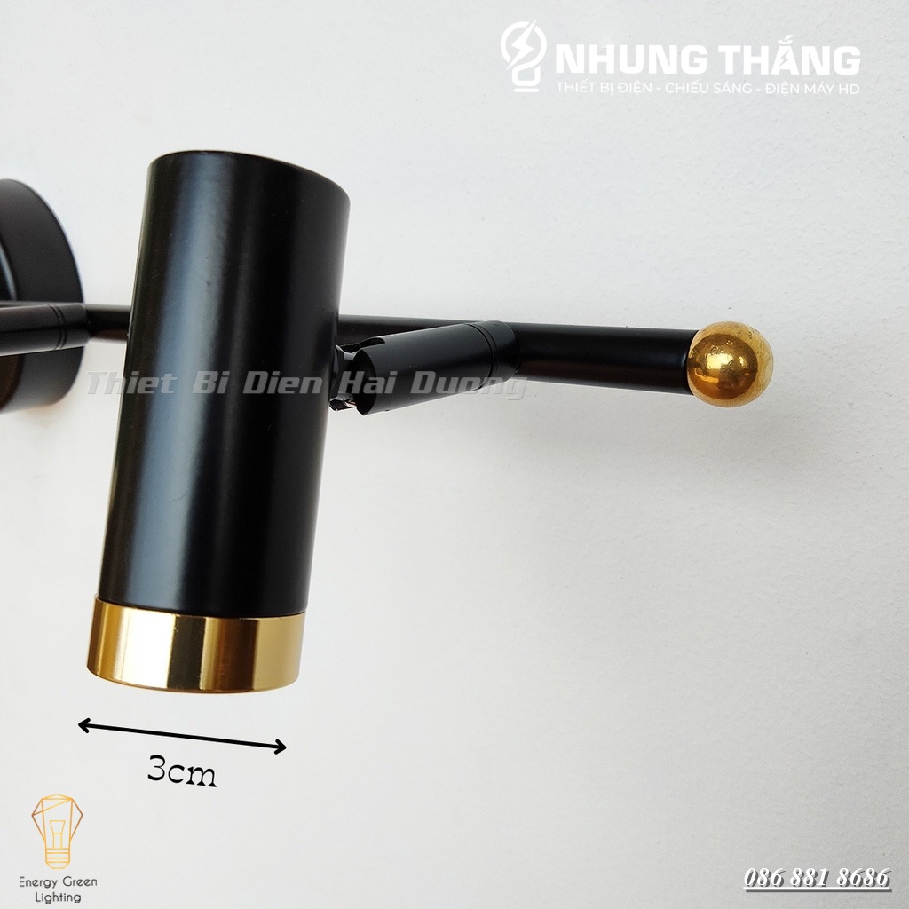 Đèn soi tranh 6028-6 LED Trang Trí Hiện Đại - Ánh Sáng Vàng - Điều Chỉnh Được Góc Chiếu