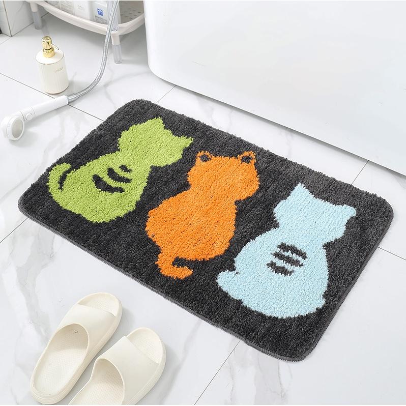 Thảm chùi chân, thảm lau chân len mịn thấm hút tốt khổ 40*60cm