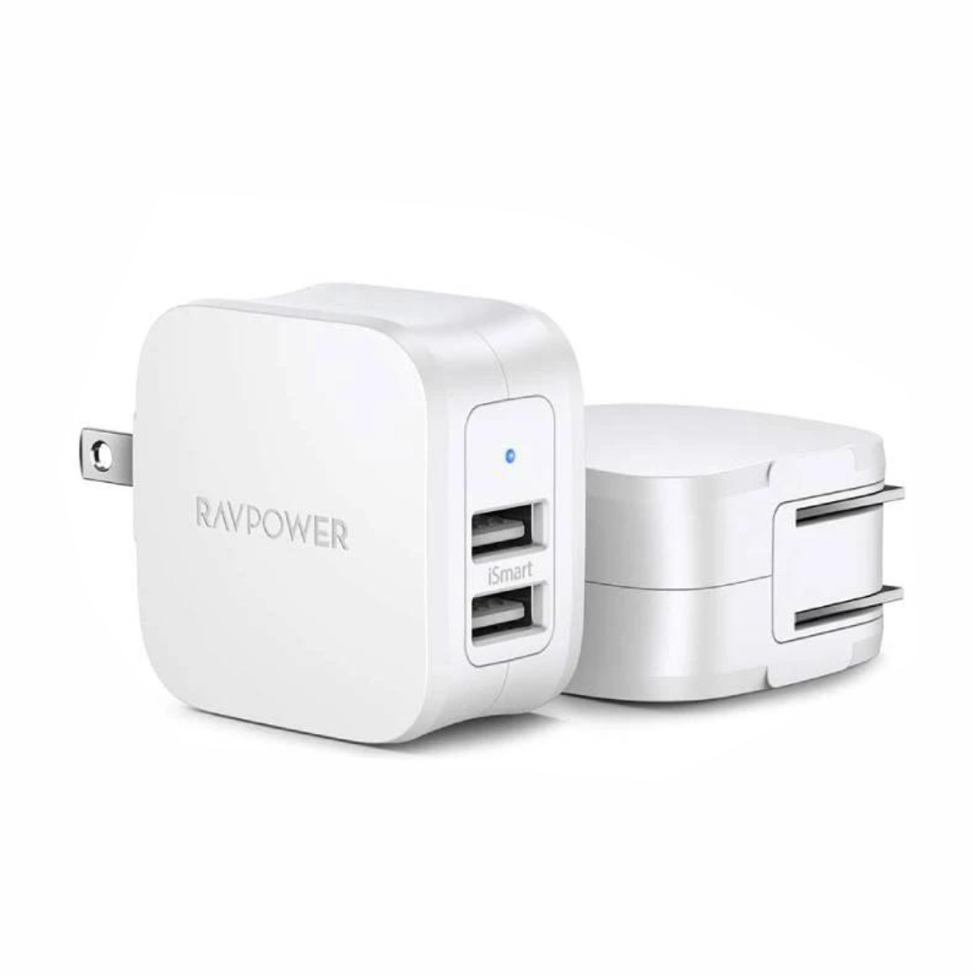 Củ Sạc Điện Thoại 17W 2 Cổng USB iSmart 2.0 RAVPower RP-PC121 - Hàng Chính Hãng