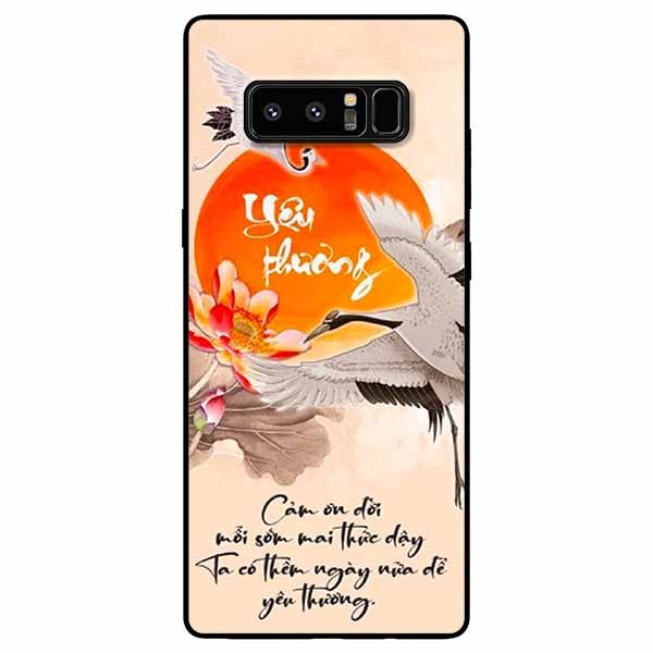 Ốp lưng in cho Samsung Note 8 Mẫu Yêu Thương