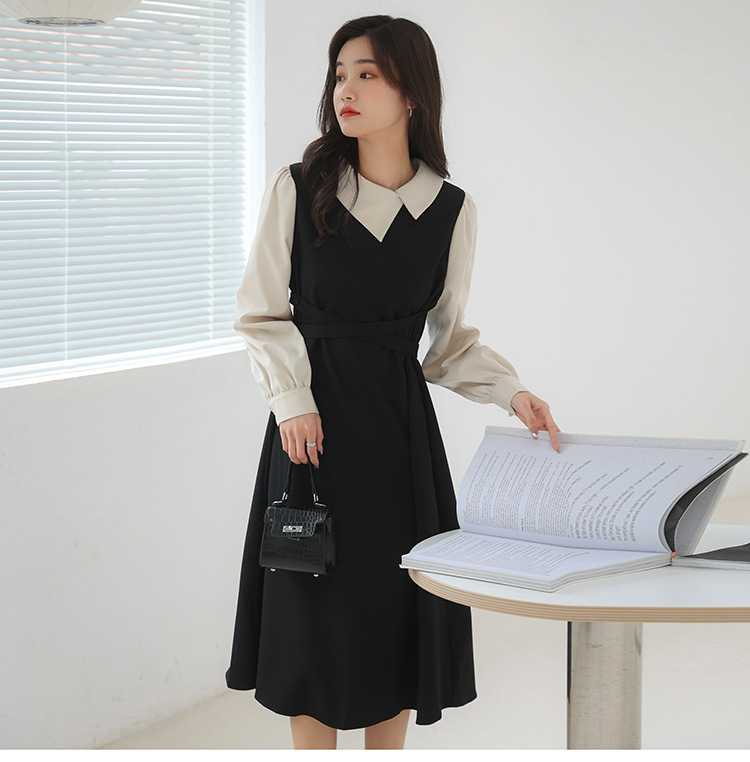 Váy nữ dài tay phong cách Hàn Quốc mã 6057