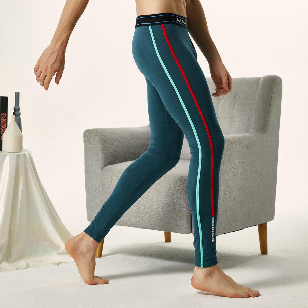 Nam Nhiệt Quần Legging Cotton Mềm Mại Dài Johns Ấm Quần Ngủ Nam Quần Lót Quần