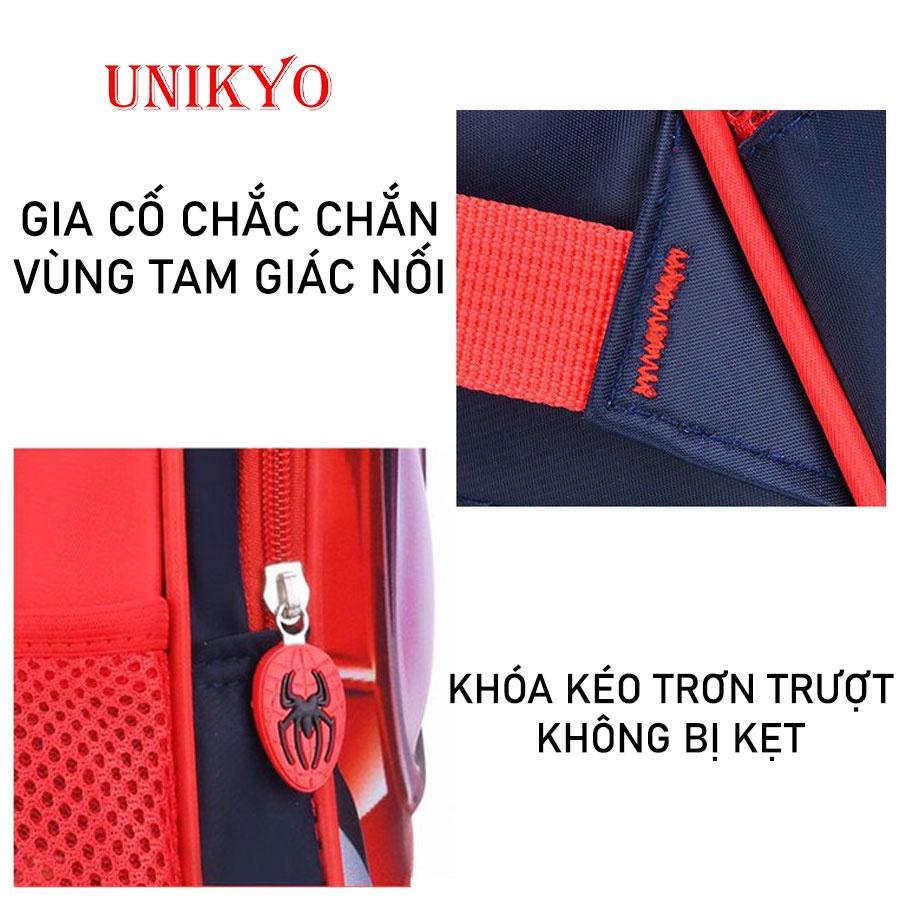 Balo cặp đi học trẻ em siêu nhân anh hùng đội trưởng Mỹ kèm cặp nhỏ và hộp bút ba lô học sinh cho bé trai Unikyo UN51