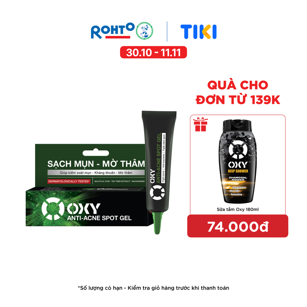 Gel chấm mụn, mờ thâm Oxy Anti-Acne Spot Gel 10g