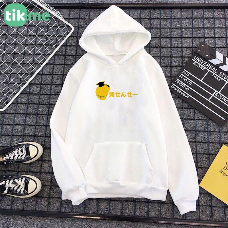 Áo Hoodie, áo nỉ Tikme nam nữ koro sensei lớp học ám sát size XS-2XL, chất vải cotton