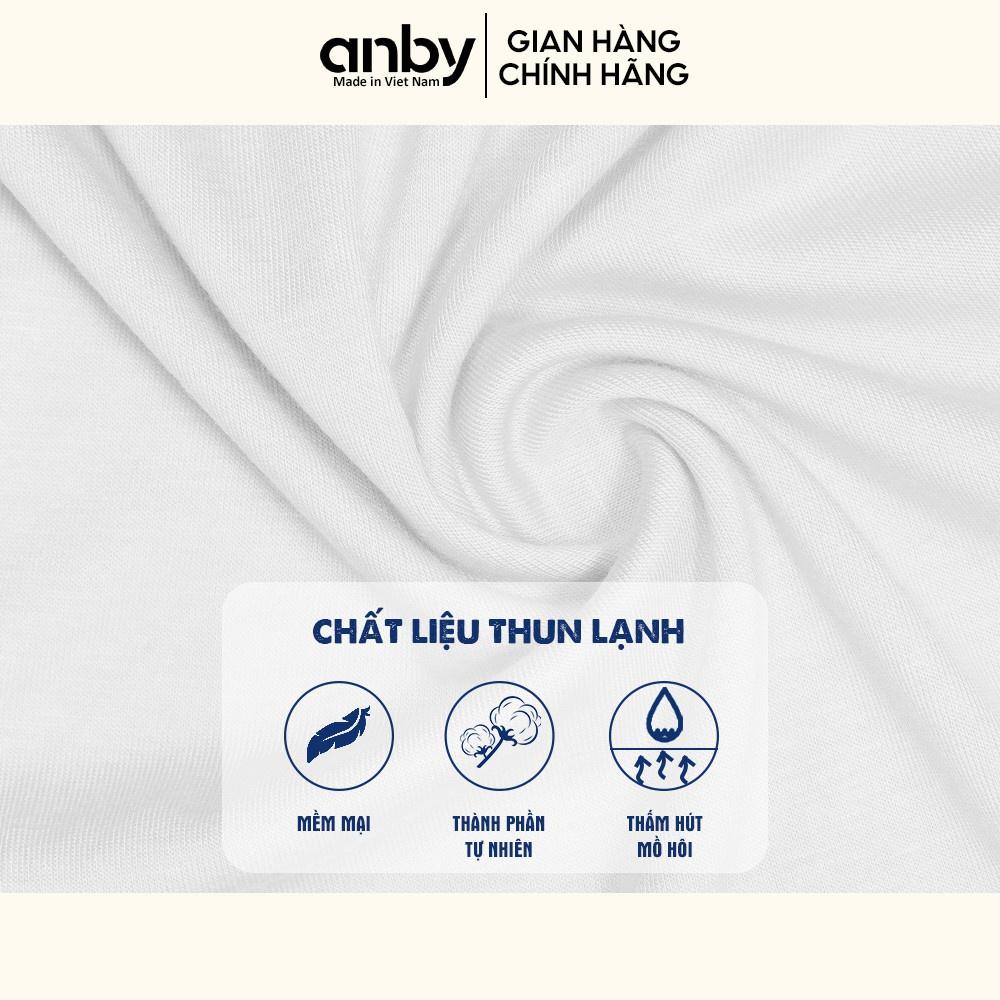 Bộ dài tay thu đông cho bé ANBY từ 1 đến 5 tuổi chất cotton thun lạnh dễ chịu họa tiết gấu