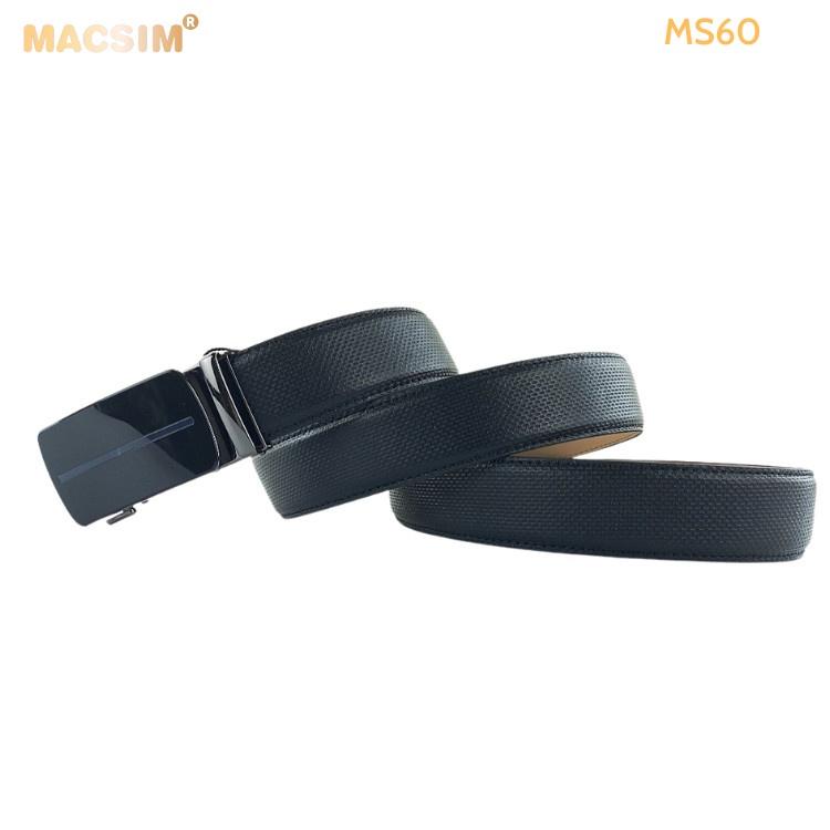 Thắt lưng nam -Dây nịt nam da thật cao cấp nhãn hiệu Macsim MS60