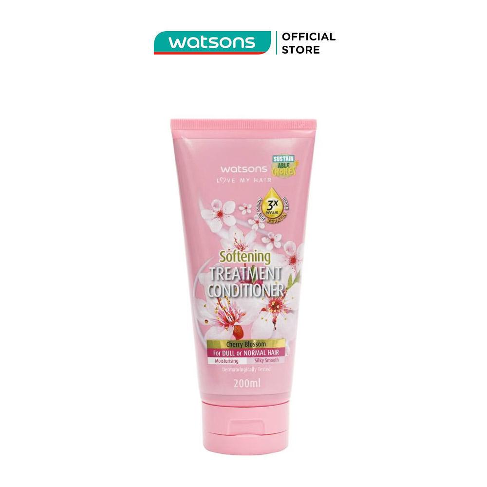 Dầu Xả Watsons Chiết Xuất Hoa Anh Đào Cho Tóc Xỉn Màu &amp; Tóc Thường 200ml