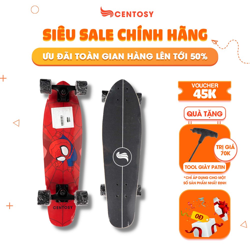 Ván Trượt Skateboard Người Lớn, Trẻ Em Centosy Penny Cruise - In Hình, Mặt Nhám Chống Trơn