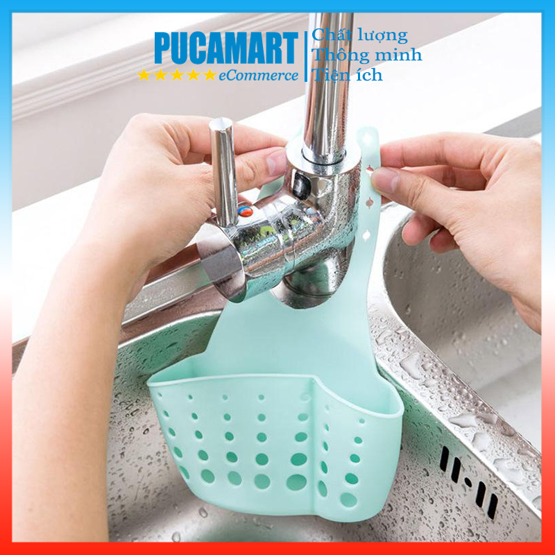 Giỏ Đựng Dụng Cụ Rửa Chén, Giỏ Nhựa Treo Bồn Rửa Chén Tiện Ích - PucaMart