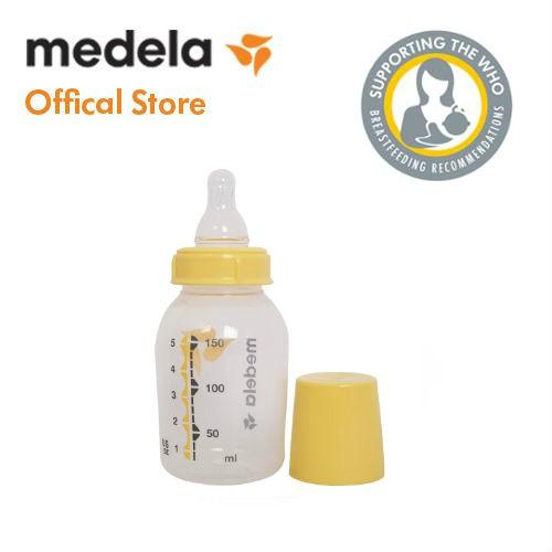 Bình sữa cho bé bú Medela 150ml núm S - Bình kèm núm có nắp chụp